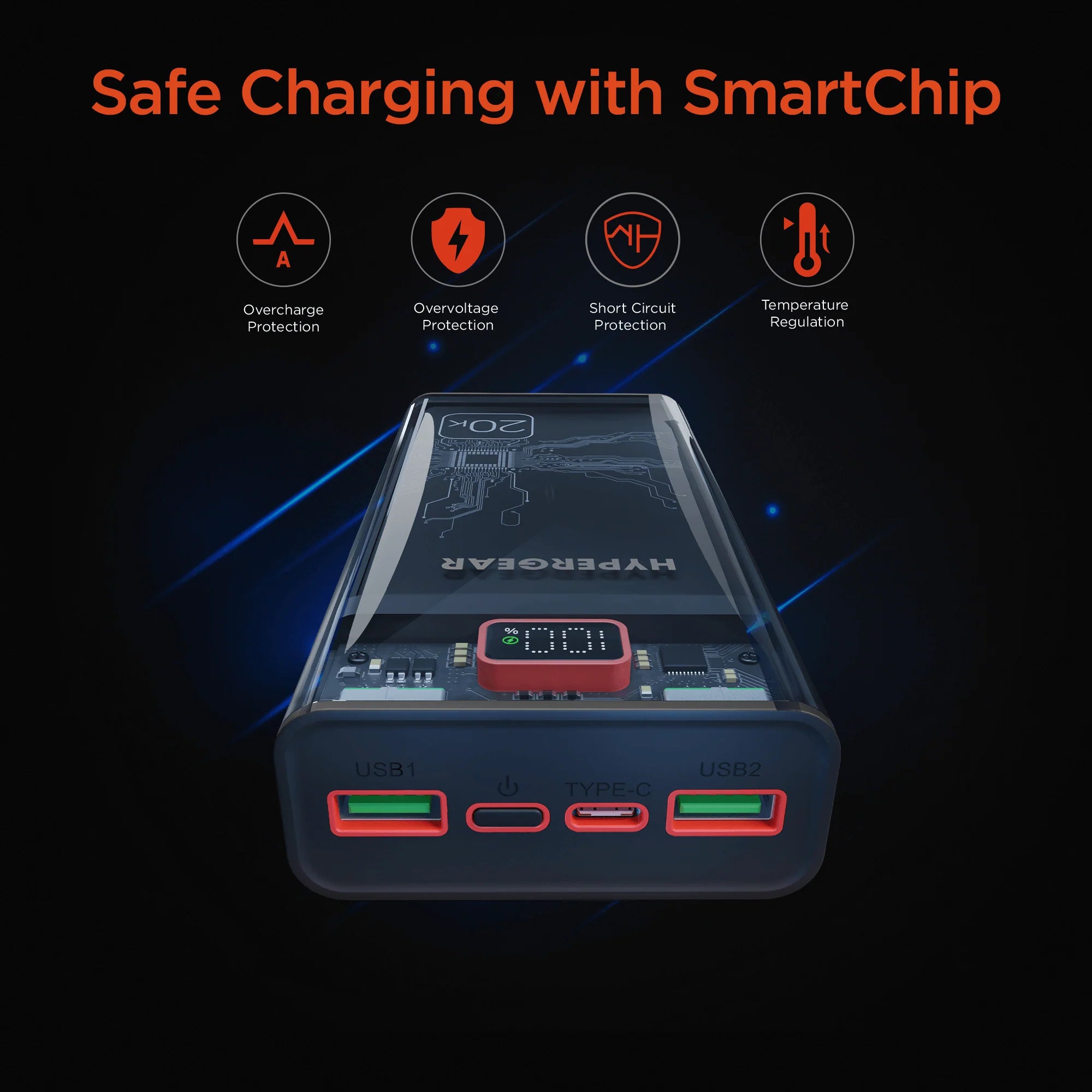 Hypergear Clearcharge XL 20000Mah Transparent PD Power Bank