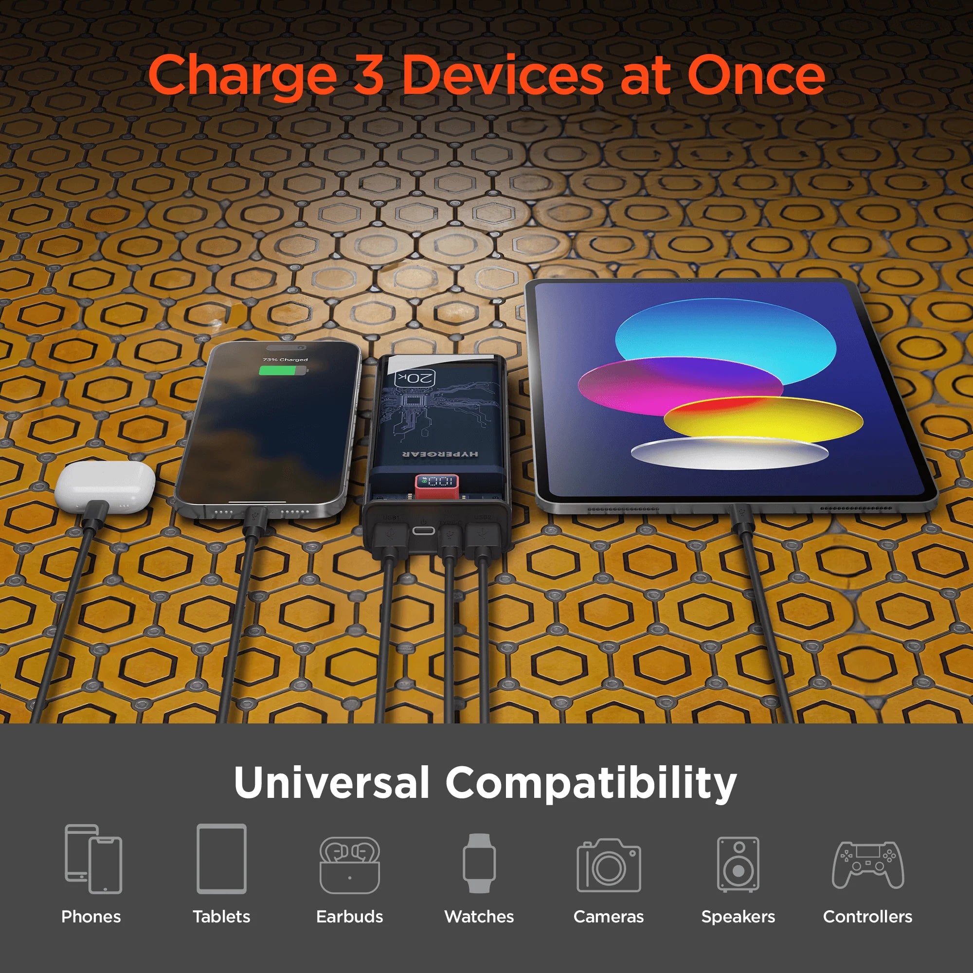 Hypergear Clearcharge XL 20000Mah Transparent PD Power Bank