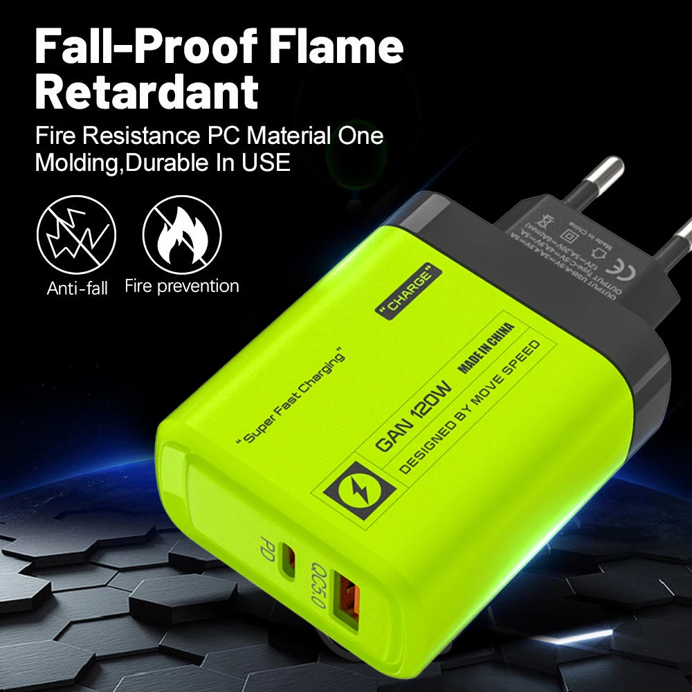2 Ports, USB C PD Charger Quick Charge 3.0 Type C USB Phone Chargers Fast Charging Adapter For iPhone 15 14 Samsung Xiaomi Huawei