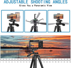 62" Phone Tripod,  Tripod for Iphone with Remote Shutter and Universal Clip, Compatible with Iphone/Android/Sport Camera Perfect for Video Recording/Selfies/Live Stream/Vlogging